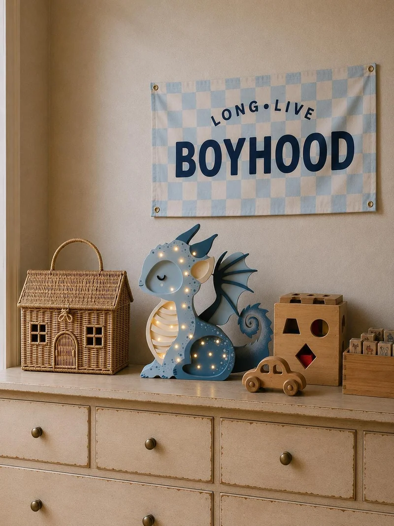 Little Lights Dragon Night Light | Cloudy Blue