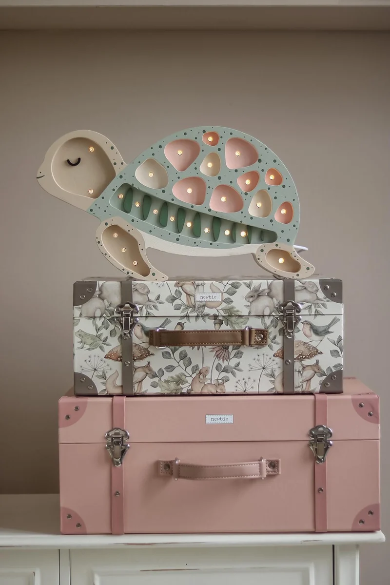 Little Lights Turtle Night Light | Seafoam Pink