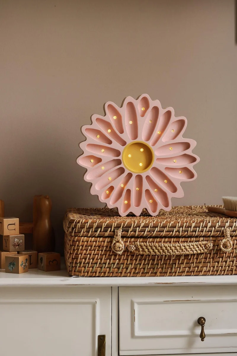 Little Lights Daisy Night Light | Powder Pink