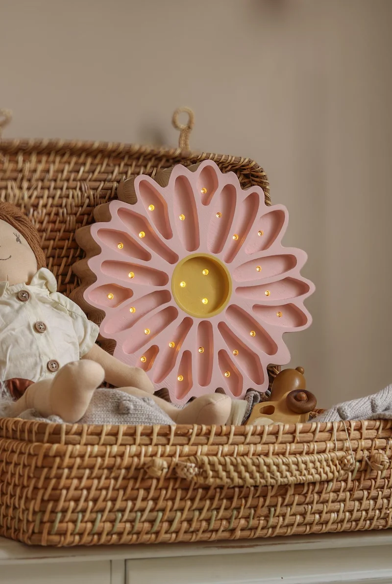 Little Lights Daisy Night Light | Powder Pink