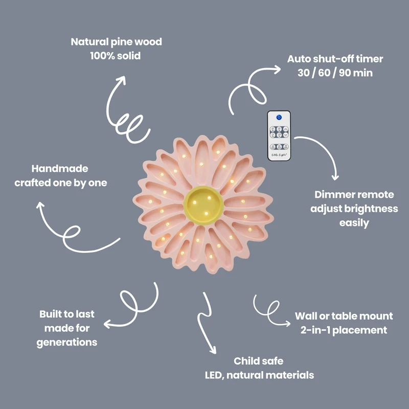 Little Lights Daisy Night Light | Powder Pink