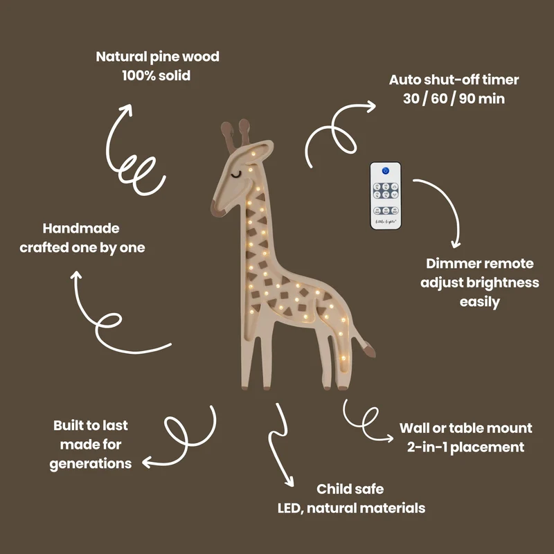 Little Lights Giraffe Night Light | Serengeti Wood