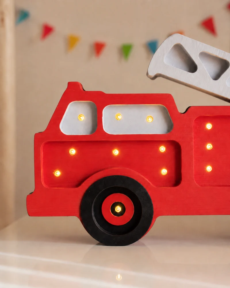 Little Lights Fire Truck Night Light | Red