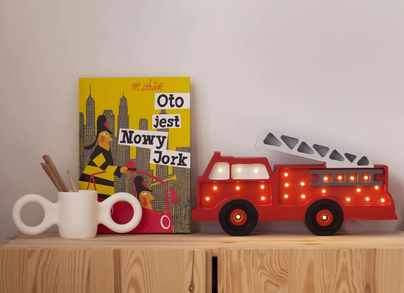 Little Lights Fire Truck Night Light | Red