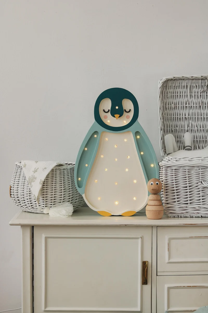 Little Lights Penguin Night Light | Teal