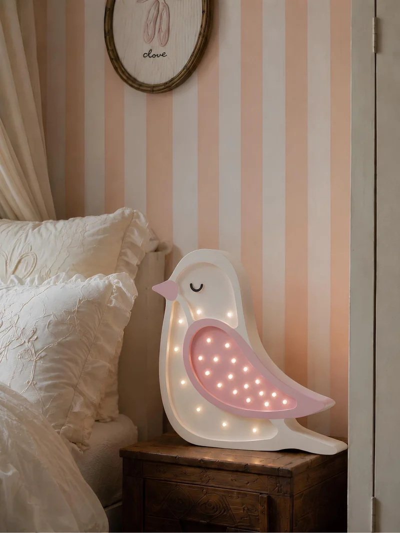 Little Lights Bird Night Light | Creamy Pink
