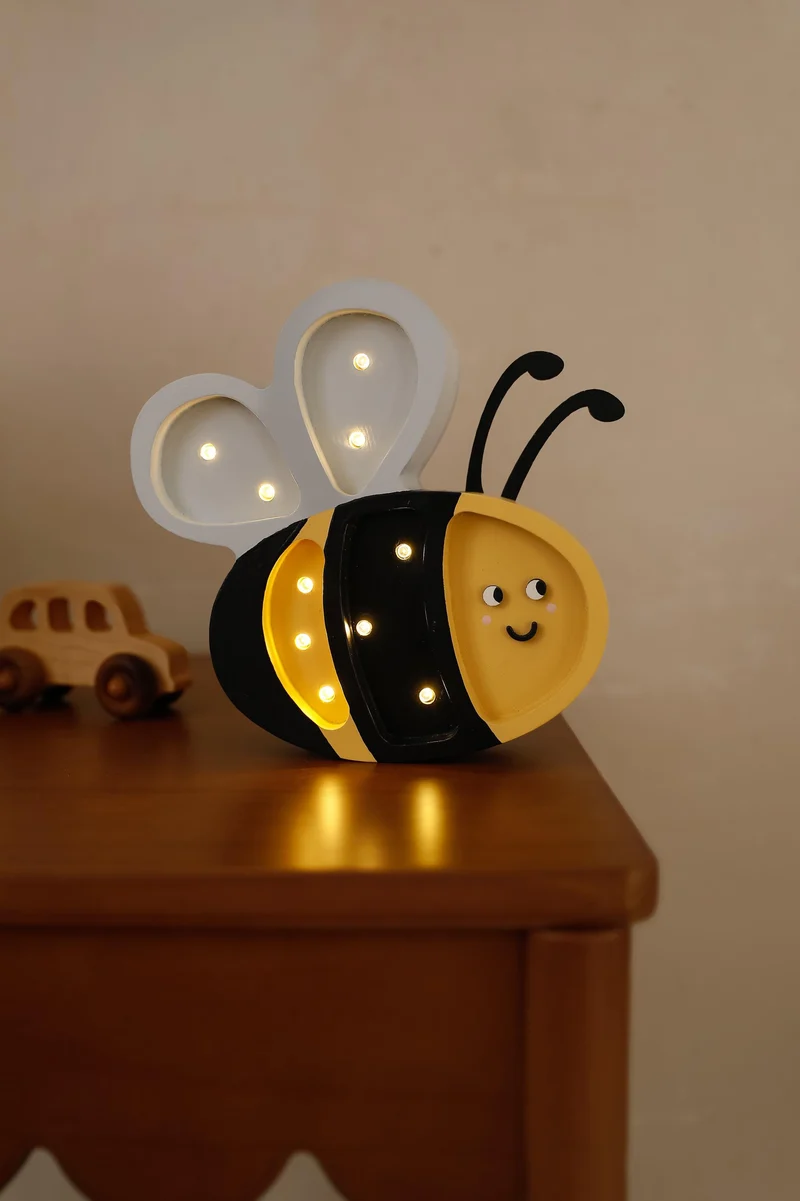 Little Lights Happy Bee Night Light | Honey Yellow