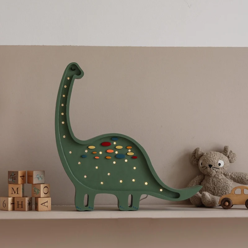 Little Lights Dino Diplodocus Night Light | Confetti Green