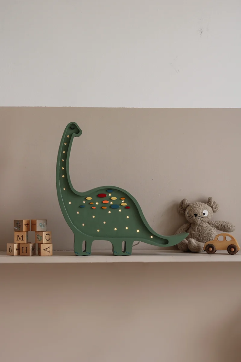 Little Lights Dino Diplodocus Night Light | Confetti Green