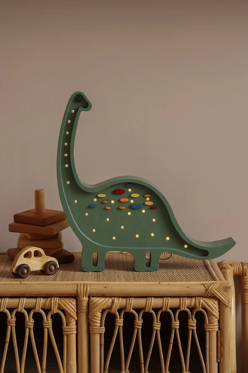 Little Lights Dino Diplodocus Night Light | Confetti Green