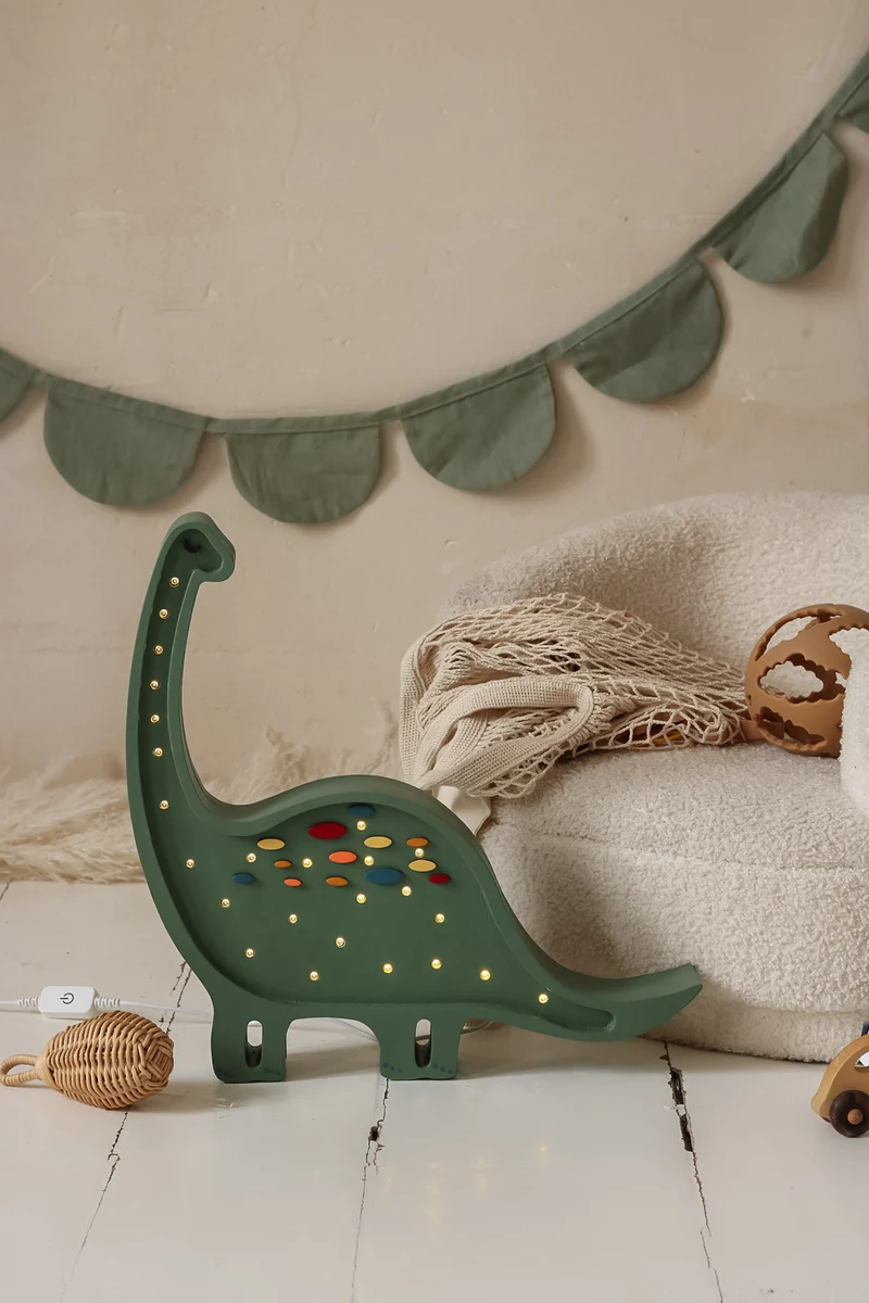 Little Lights Dino Diplodocus Night Light | Confetti Green