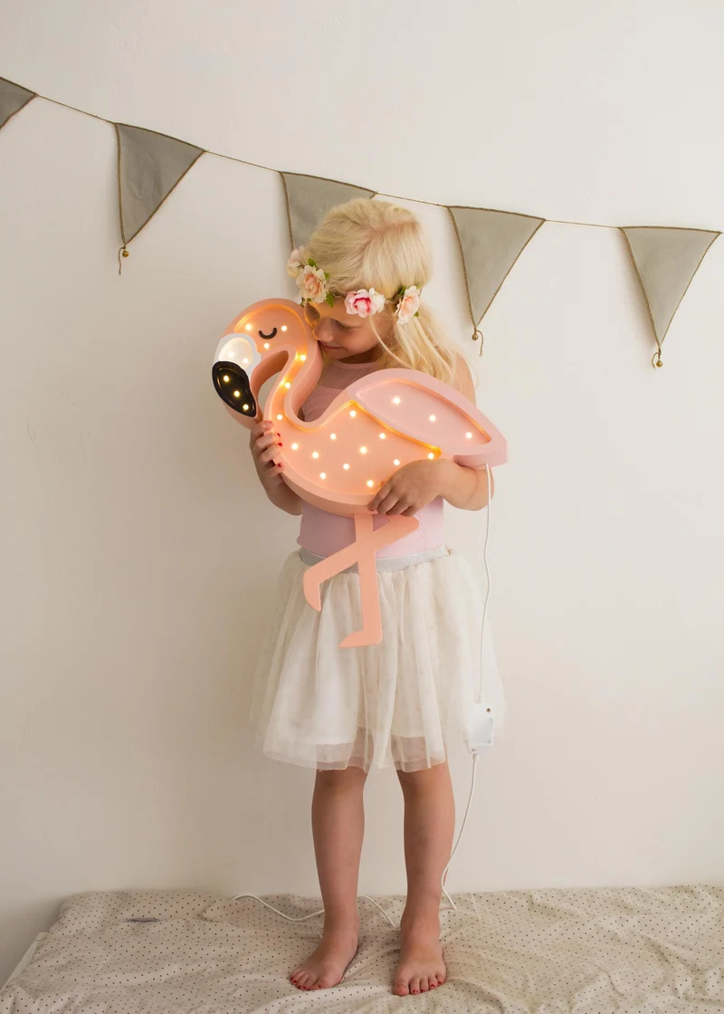 Little Lights Flamingo Night Light | Pastel Shrimp