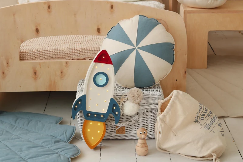 Little Lights Space Rocket Night Light | Galactic White