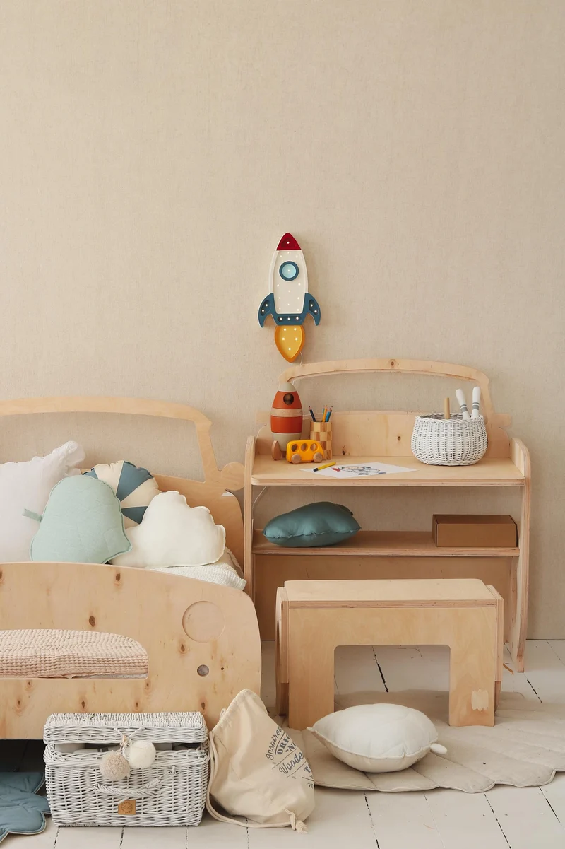 Little Lights Space Rocket Night Light | Galactic White