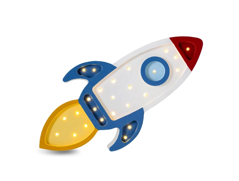 Little Lights Space Rocket Night Light | Galactic White