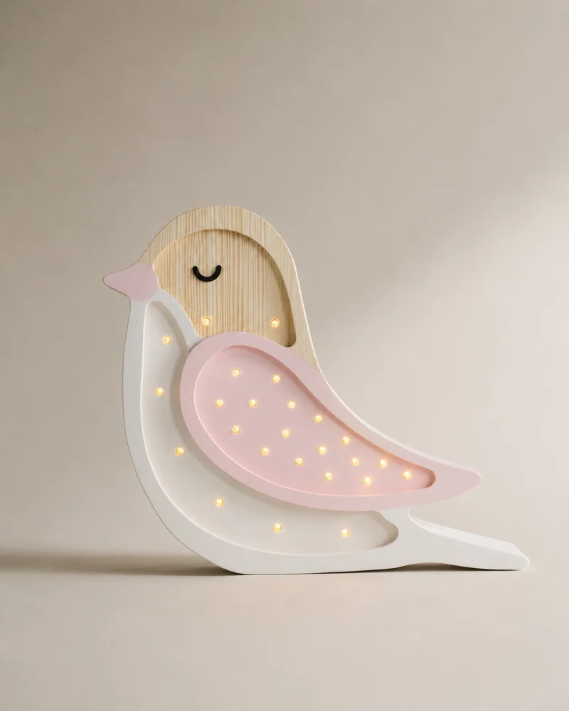Little Lights Bird Night Light | Strawberry Cream