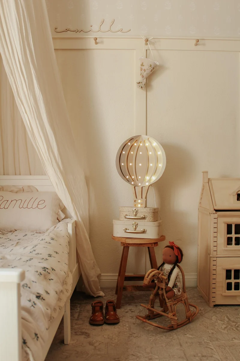 Little Lights Hot Air Balloon Night Light | Cappuccino Rainbow