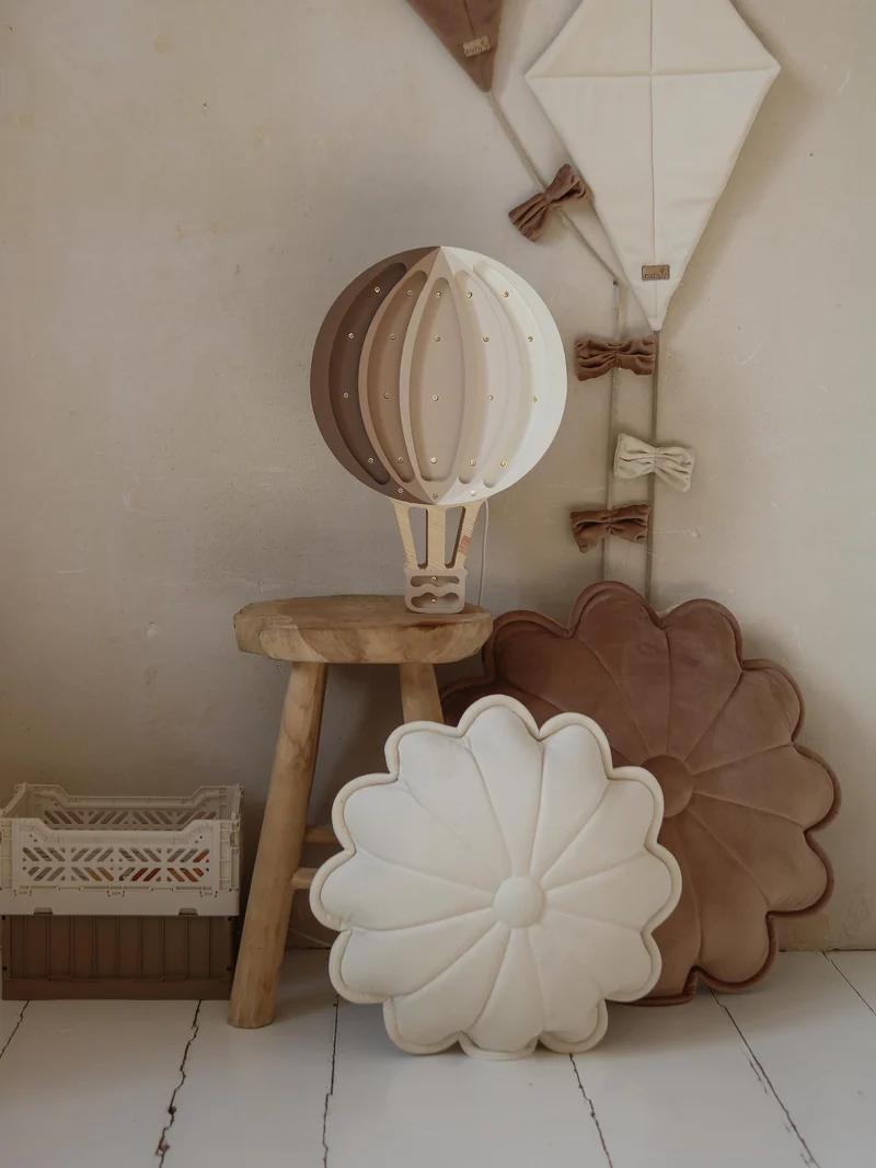 Little Lights Hot Air Balloon Night Light | Cappuccino Rainbow
