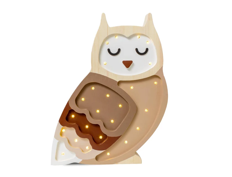 Little Lights Owl Night Light | Ombre Brown