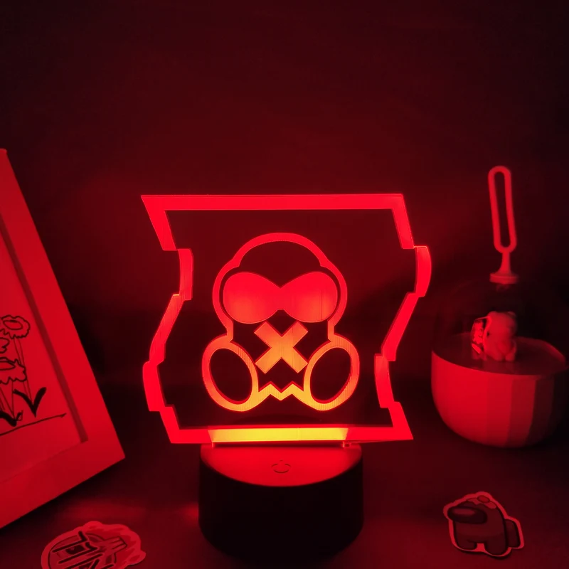 Rainbow Six Gasmaske 3D Lampe Nachtlicht