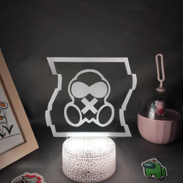 Rainbow Six Gasmaske 3D Lampe Nachtlicht