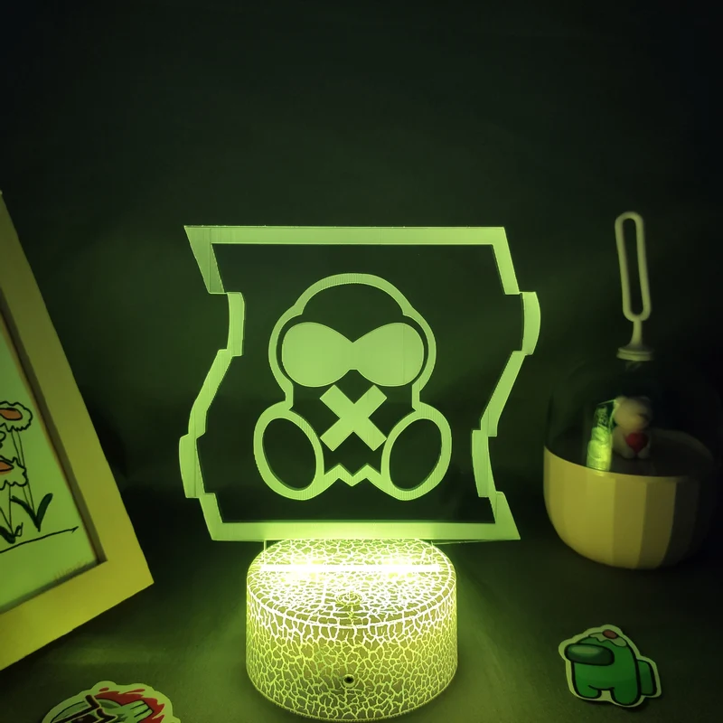 Rainbow Six Gasmaske 3D Lampe Nachtlicht