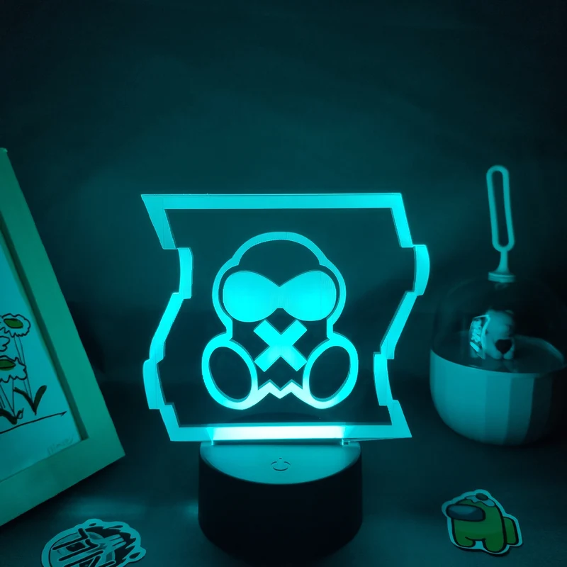 Rainbow Six Gasmaske 3D Lampe Nachtlicht