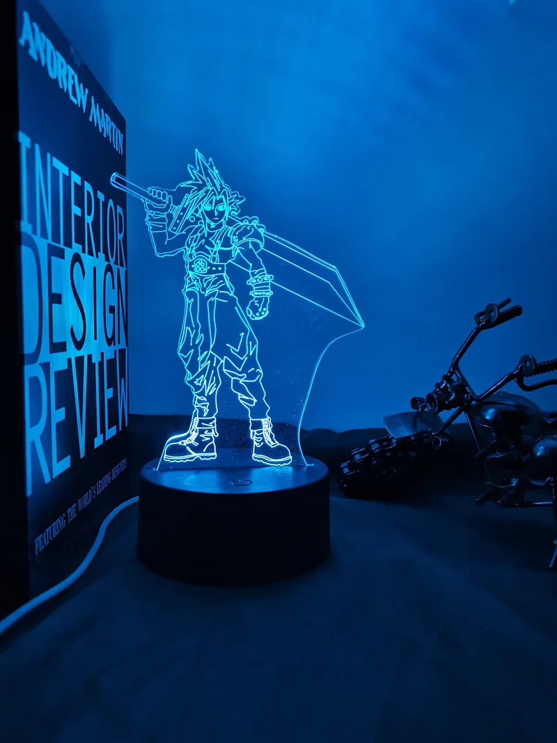 Final Fantasy Nacht Licht Lampe mit leuchtenden Farben