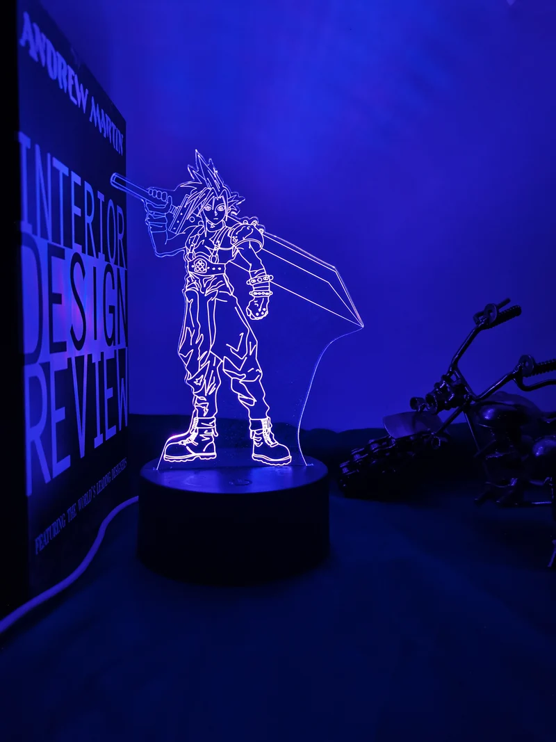 Final Fantasy Nacht Licht Lampe mit leuchtenden Farben