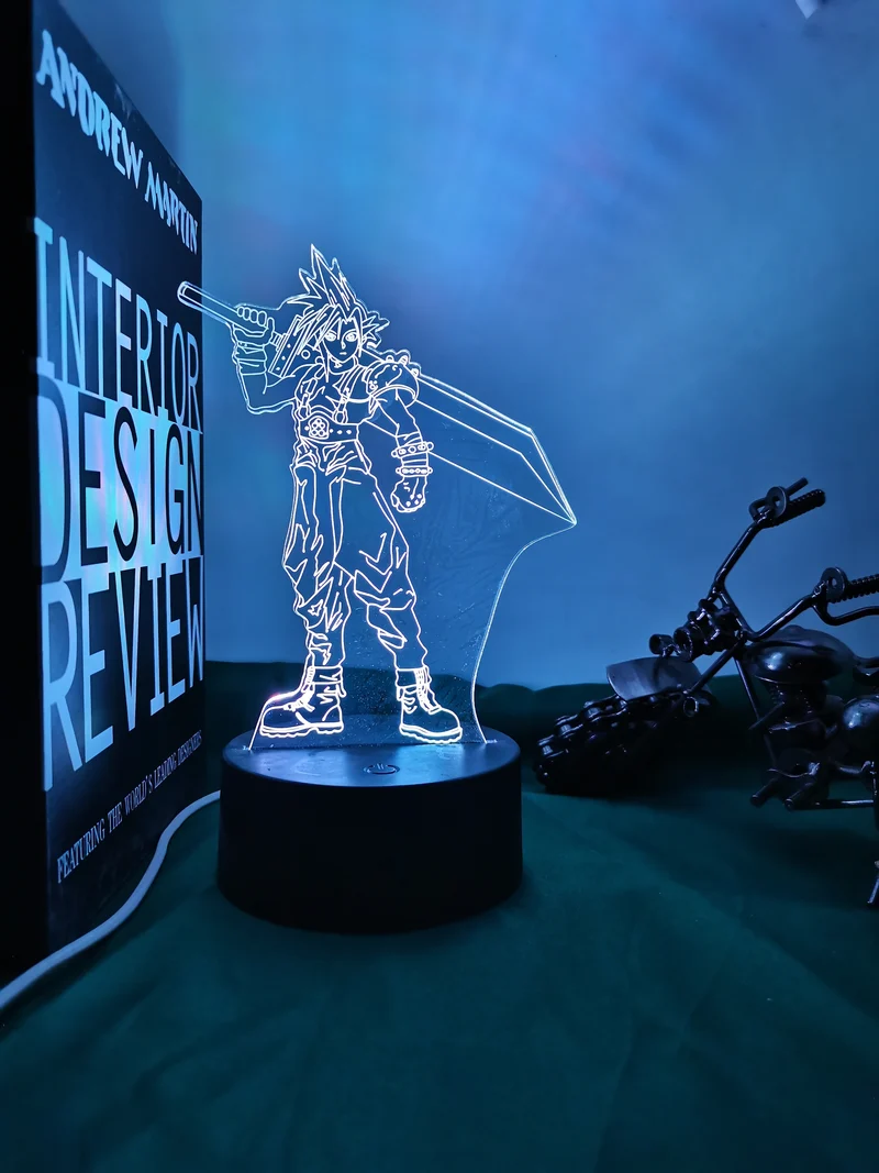 Final Fantasy Nacht Licht Lampe mit leuchtenden Farben
