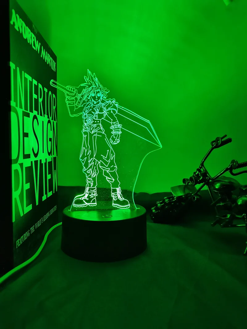 Final Fantasy Nacht Licht Lampe mit leuchtenden Farben