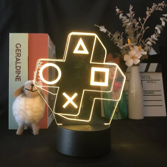 Game 3D Lamp Gamepad Evolution Lampe, Licht, Deko leuchtet in verschiedenen Farben