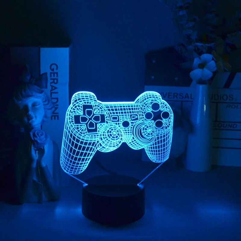 3D Illusion Game Pad JoyPad Lampe Deko Licht Nachtlicht