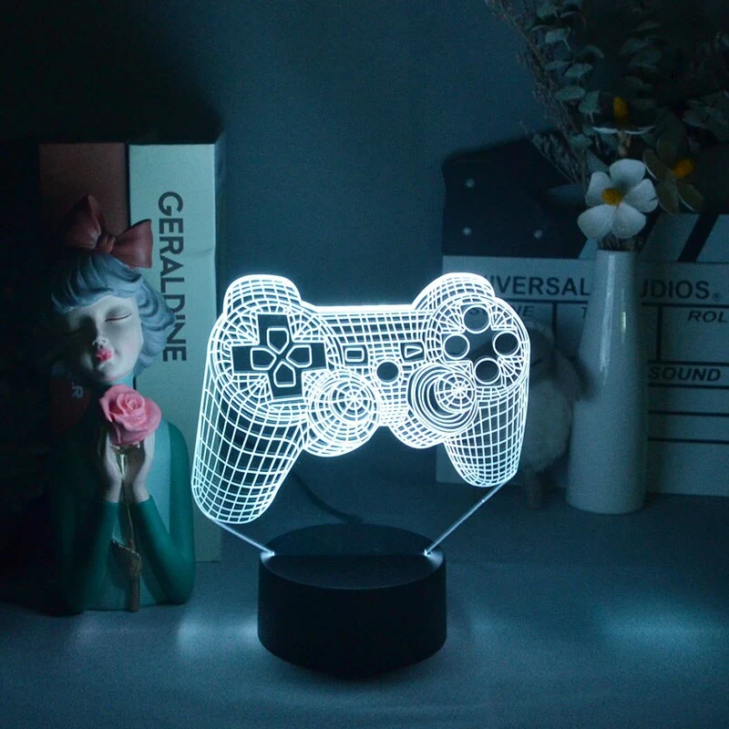 3D Illusion Game Pad JoyPad Lampe Deko Licht Nachtlicht