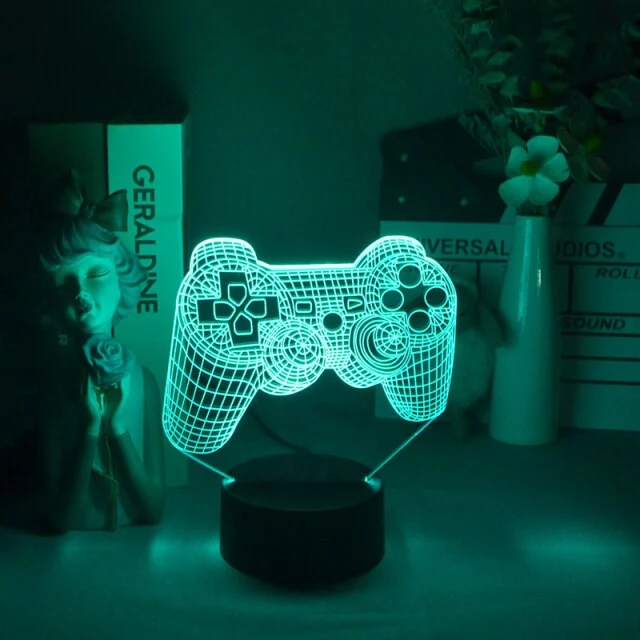 3D Illusion Game Pad JoyPad Lampe Deko Licht Nachtlicht