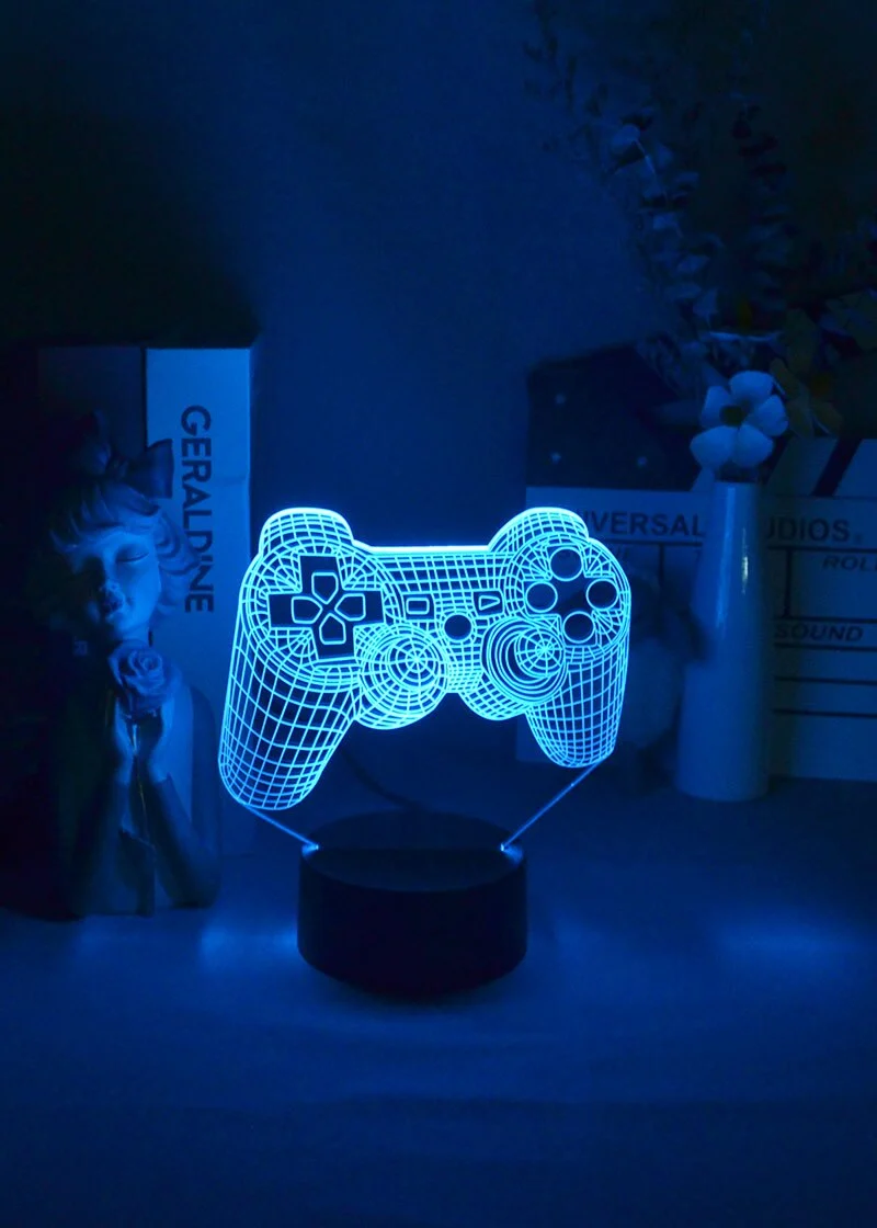 3D Illusion Game Pad JoyPad Lampe Deko Licht Nachtlicht