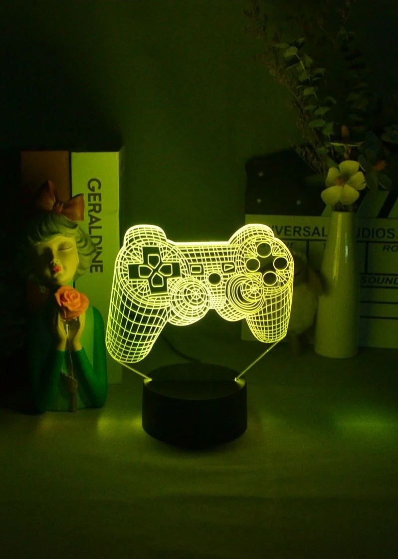 3D Illusion Game Pad JoyPad Lampe Deko Licht Nachtlicht