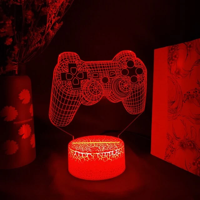 3D Illusion Game Pad JoyPad Lampe Deko Licht Nachtlicht