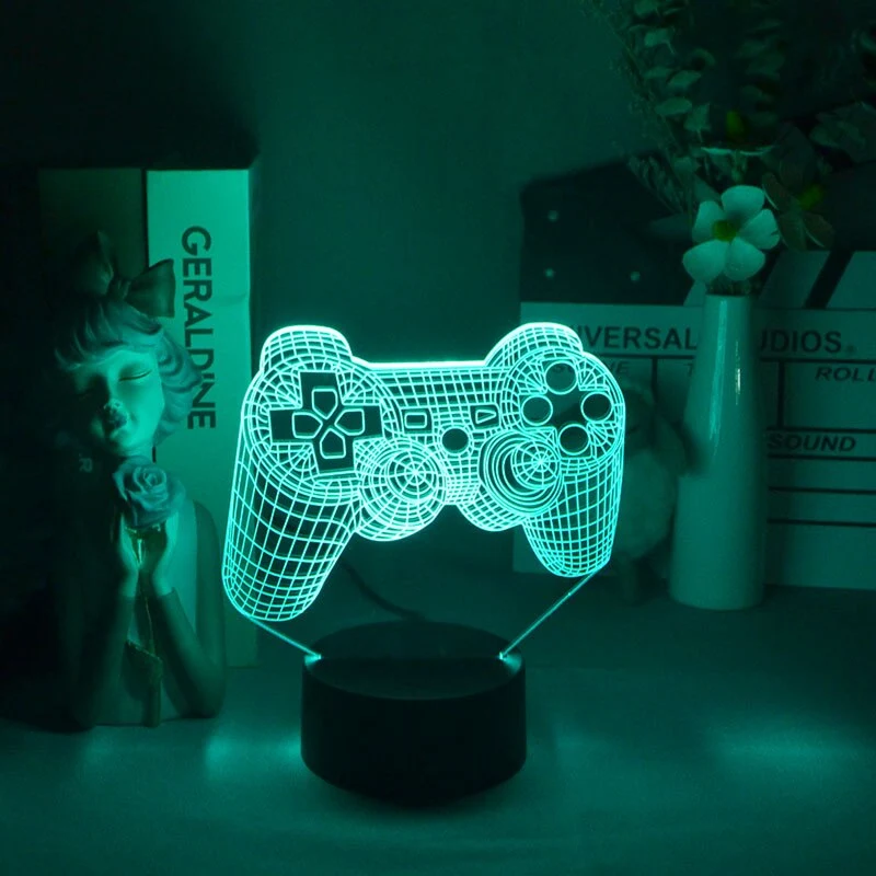 3D Illusion Game Pad JoyPad Lampe Deko Licht Nachtlicht