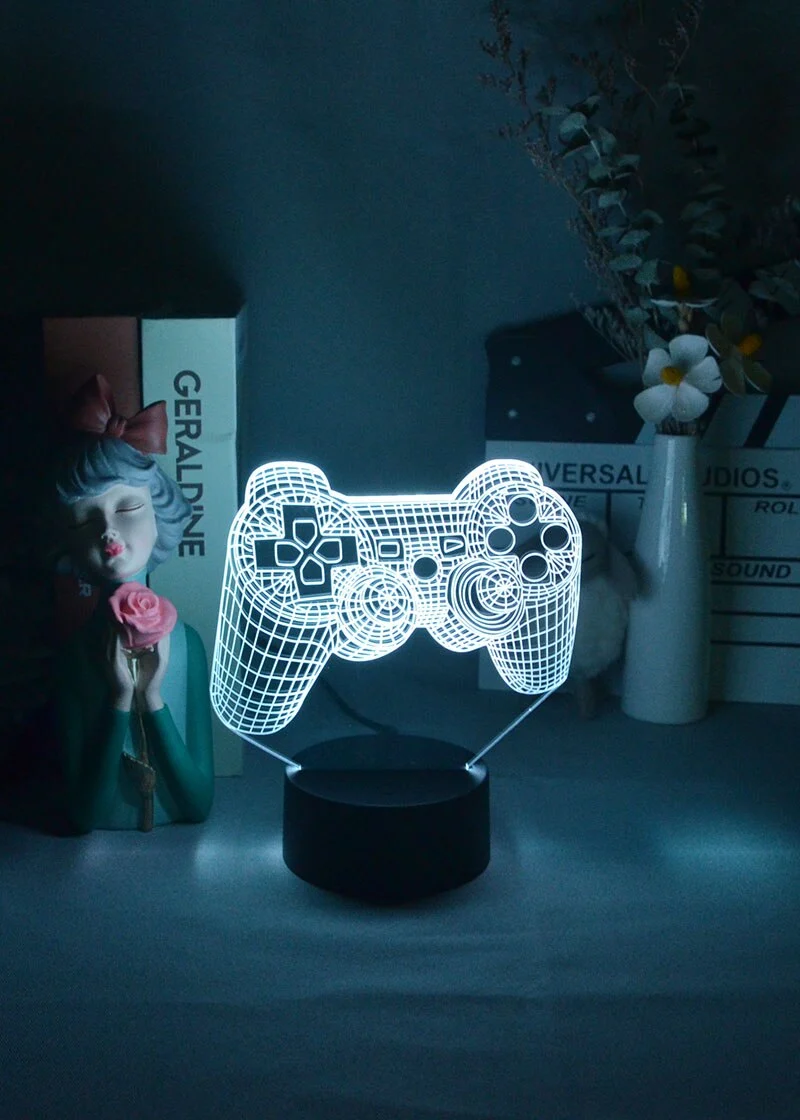 3D Illusion Game Pad JoyPad Lampe Deko Licht Nachtlicht