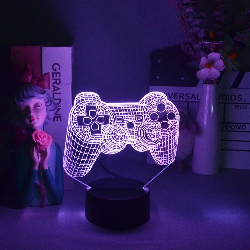 3D Illusion Game Pad JoyPad Lampe Deko Licht Nachtlicht