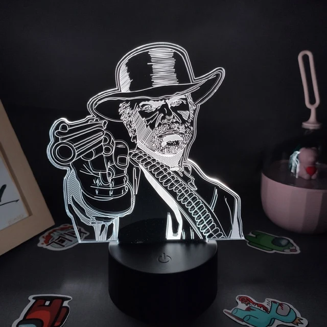 Red Dead Redemption 2 Nacht Licht Lampe leuchtet in vielen Farben