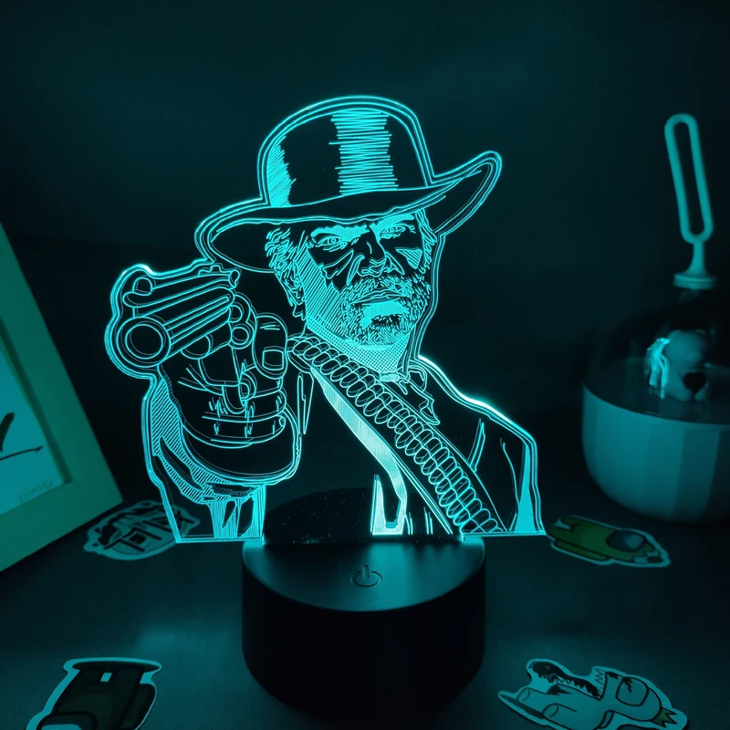 Red Dead Redemption 2 Nacht Licht Lampe leuchtet in vielen Farben