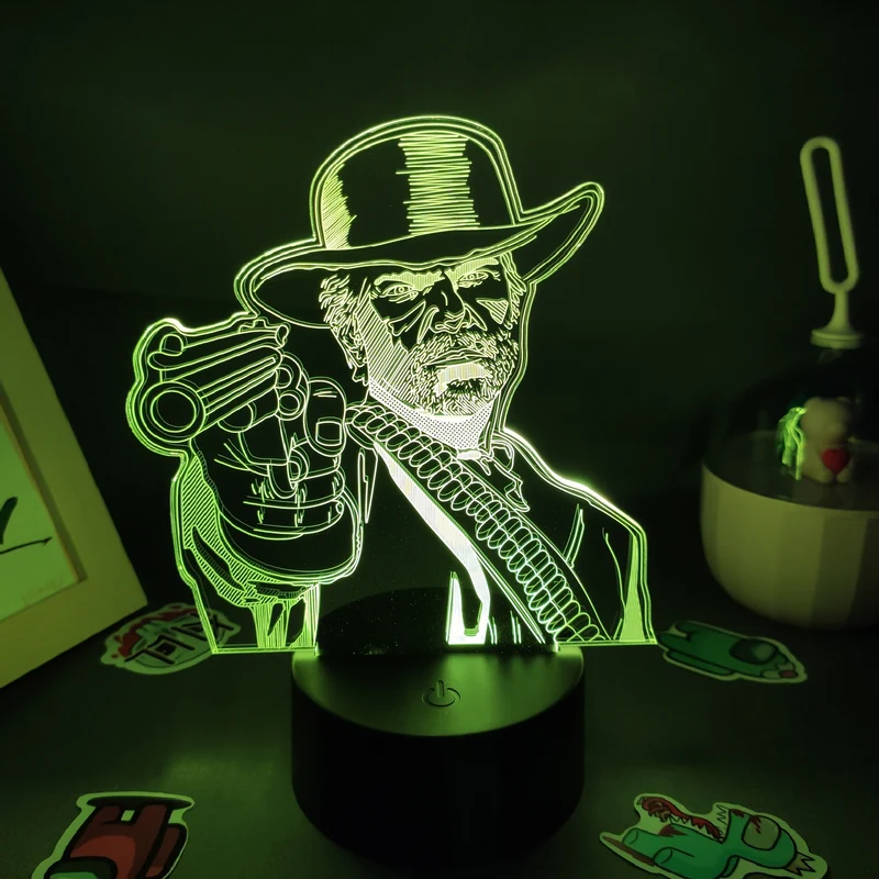 Red Dead Redemption 2 Nacht Licht Lampe leuchtet in vielen Farben