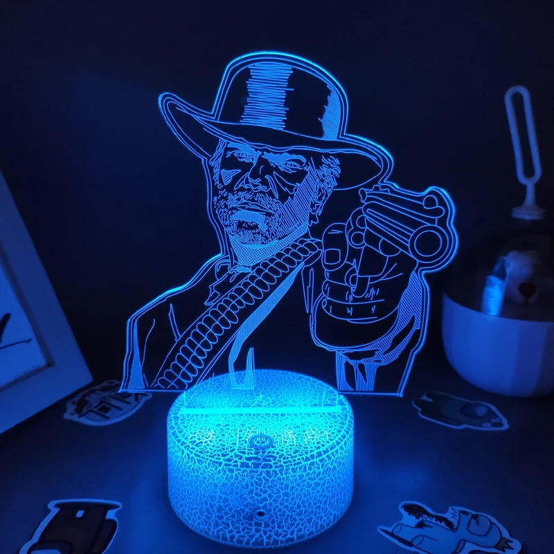 Red Dead Redemption 2 Nacht Licht Lampe leuchtet in vielen Farben