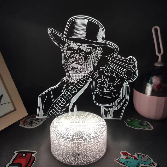 Red Dead Redemption 2 Nacht Licht Lampe leuchtet in vielen Farben