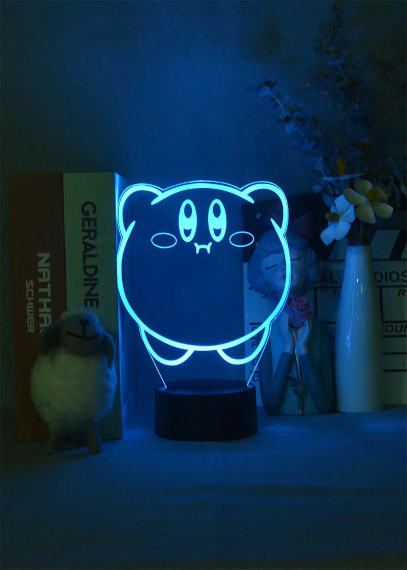 Kirby 3D Illusion Nachtlampe Deko Licht