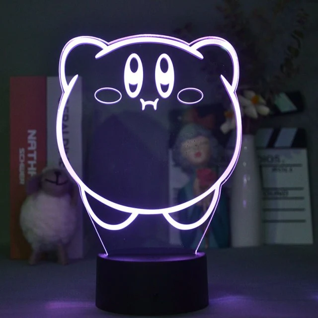 Kirby 3D Illusion Nachtlampe Deko Licht