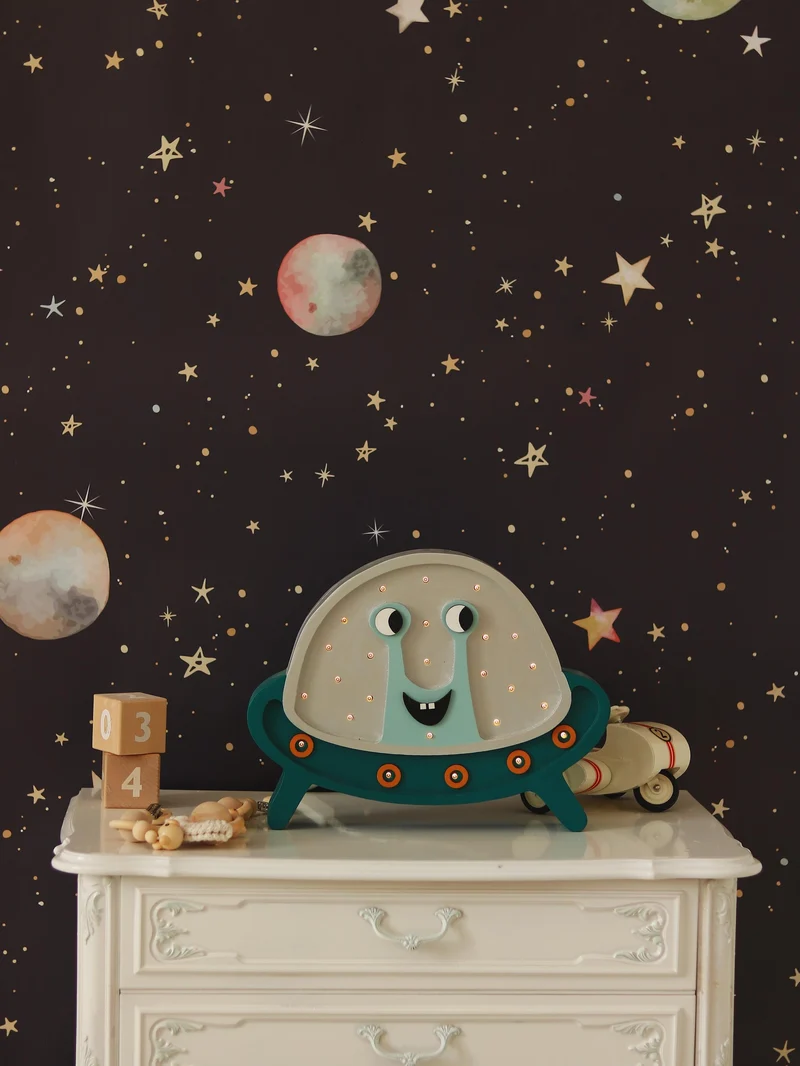 Little Lights UFO Night Light | Silver Dust