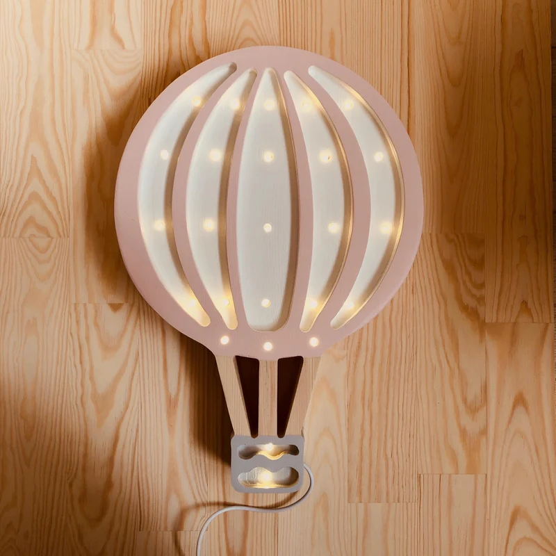 Little Lights Hot Air Balloon Night Light | Powder Pink